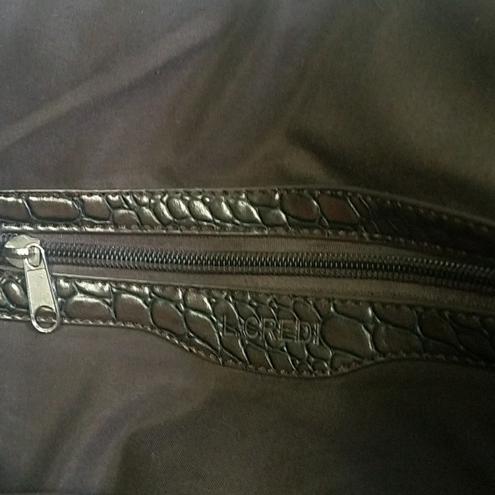 Large L.Credi Alligator Texture Purse Tote LCpurs2 - Picture 6 of 9